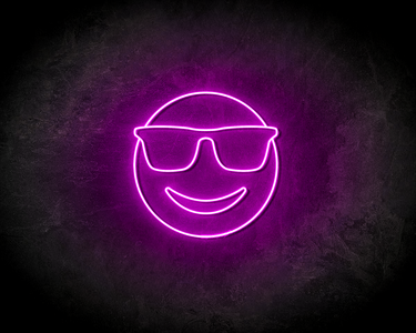 SUNGLASSES SMILEY neon sign - LED neon reclame bord