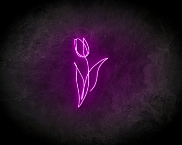 FLOWER LINE ART neon sign - LED neon reclame bord