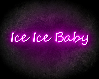 ICE ICE BABY neon sign - LED neon reclame bord neon letters verlichting