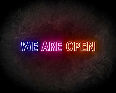 WE ARE OPEN 3 COLORS neon sign - LED neon reclame bord