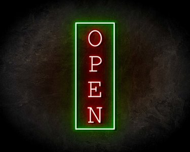 OPEN VERTICAAL 2 neon sign - LED neon reclame bord