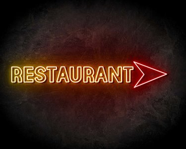 RESTAURANT neon sign - LED neon reclame bord