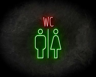 WC 2 COLORS neon sign - LED neon reclame bord