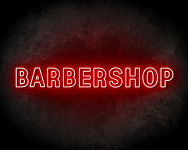 BARBERSHOP DUBBEL neon sign - LED neon reclame bord neon letters verlichting