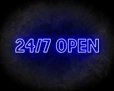 24/7 OPEN neon sign - LED neon reclame bord neon letters verlichting