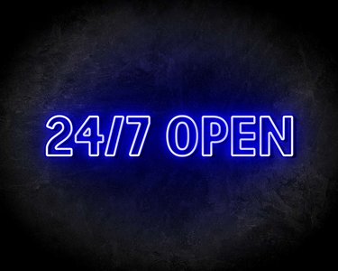 24/7 OPEN neon sign - LED neon reclame bord neon letters verlichting