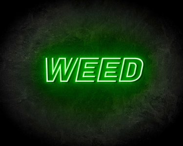 WEED TEXT neon sign - LED neon reclame bord neon letters verlichting