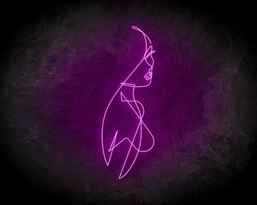 LINE ART WOMEN  neon sign - LED neon reclame bord