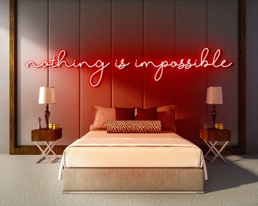 NOTHINGISIMPOSSIBLE neon sign - LED neon reclame bord neon letters verlichting