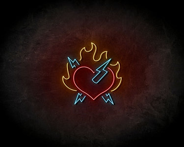 Fire Love LED Neon Sign - Neon verlichting