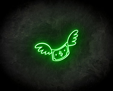Money With Wings Neon Sign - Neonreclame borden