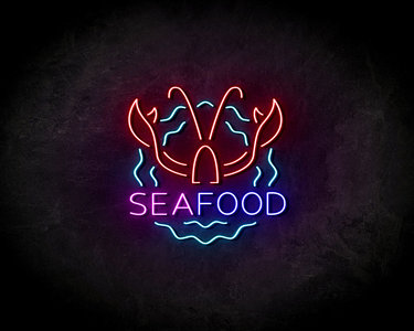 Seafood LED Neon Sign - Neon verlichting