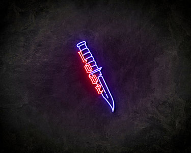 The Love Knife LED Neon Sign - Neon verlichting