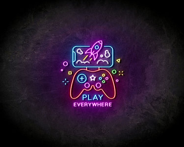 Play everywhere Neon Sign - Licht reclame 