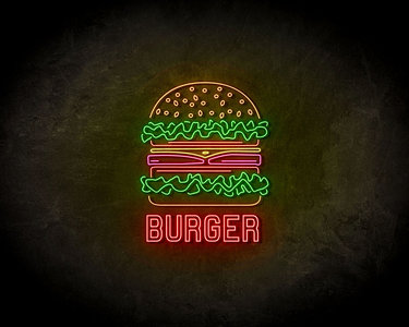 Burger Neon Sign - Licht reclame 