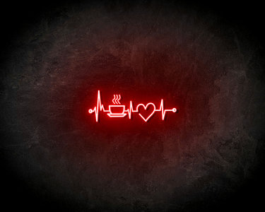 Coffee Heart Neon Sign - Licht reclame 