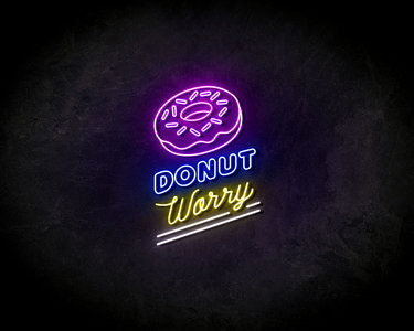 Donut Worry LED Neon Sign - Neon verlichting