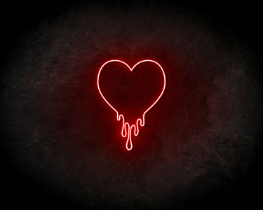 Melting Heart Neon Sign - Neonreclame borden