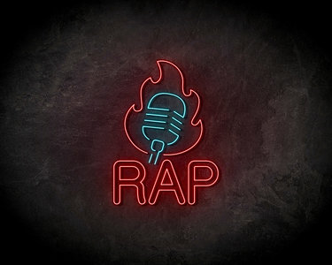 Rap Neon Sign - Neonreclame borden