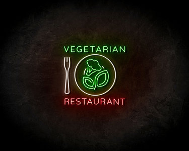 Vegetarian Restaurant Neon Sign - Licht reclame 