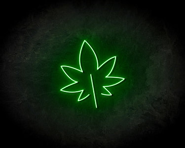 Weed Leaf Neon Sign - Neonreclame borden
