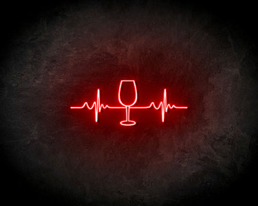 Wine Pulse Neon Sign - Licht reclame 