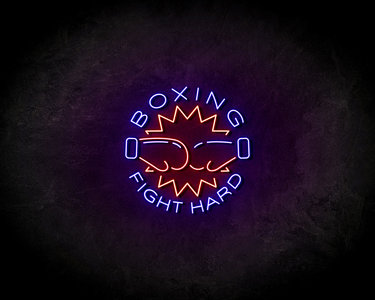 Boxing Fight Hard LED Neon Sign - Neon verlichting