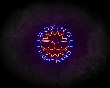 Boxing Fight Hard LED Neon Sign - Neon verlichting