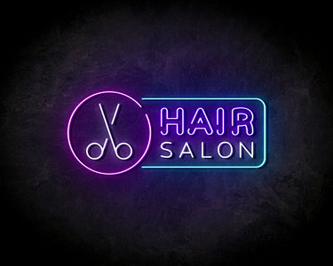 Hair Salon Blue Neon Sign - Licht reclame 
