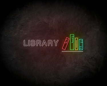 Library Neon Sign - Licht reclame 