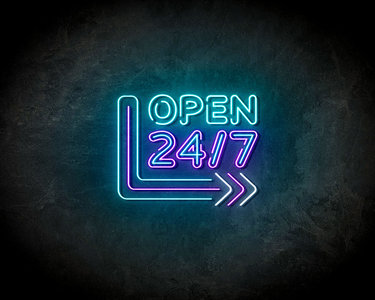 Open 24/7 LED Neon Sign - Neon verlichting