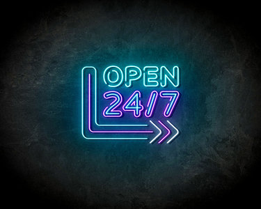 Open 24/7 LED Neon Sign - Neon verlichting