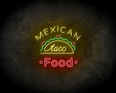 Mexican taco food Neon Sign - Licht reclame 