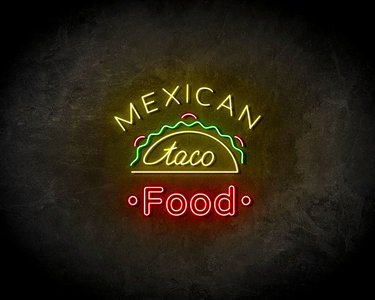 Mexican taco food Neon Sign - Licht reclame 