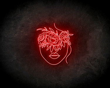Rose face Neon Sign - Licht reclame 