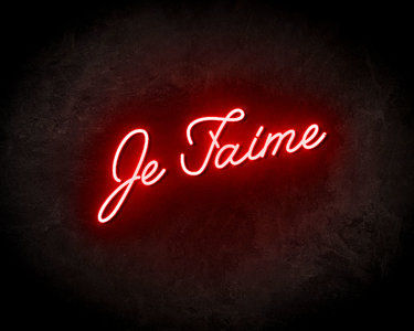 Je Taime Neon Sign - Neonreclame borden