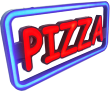 LED pizza sign 'Neon' 